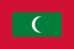 maldives, flag, national flag